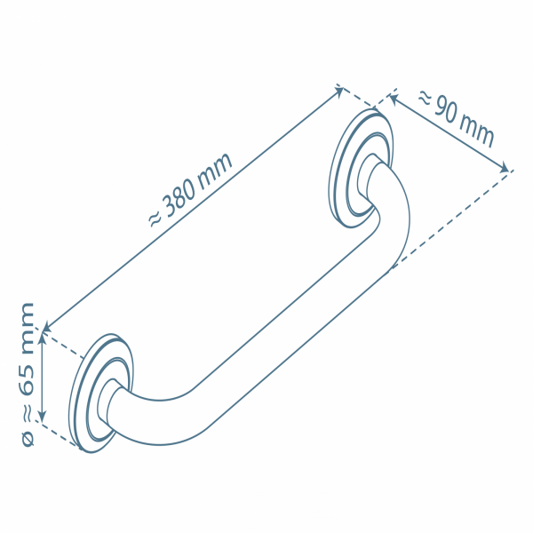LONDON Wannengriff, Chrom