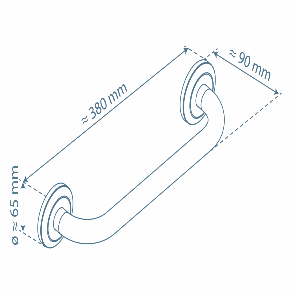 LONDON Wannengriff, Chrom