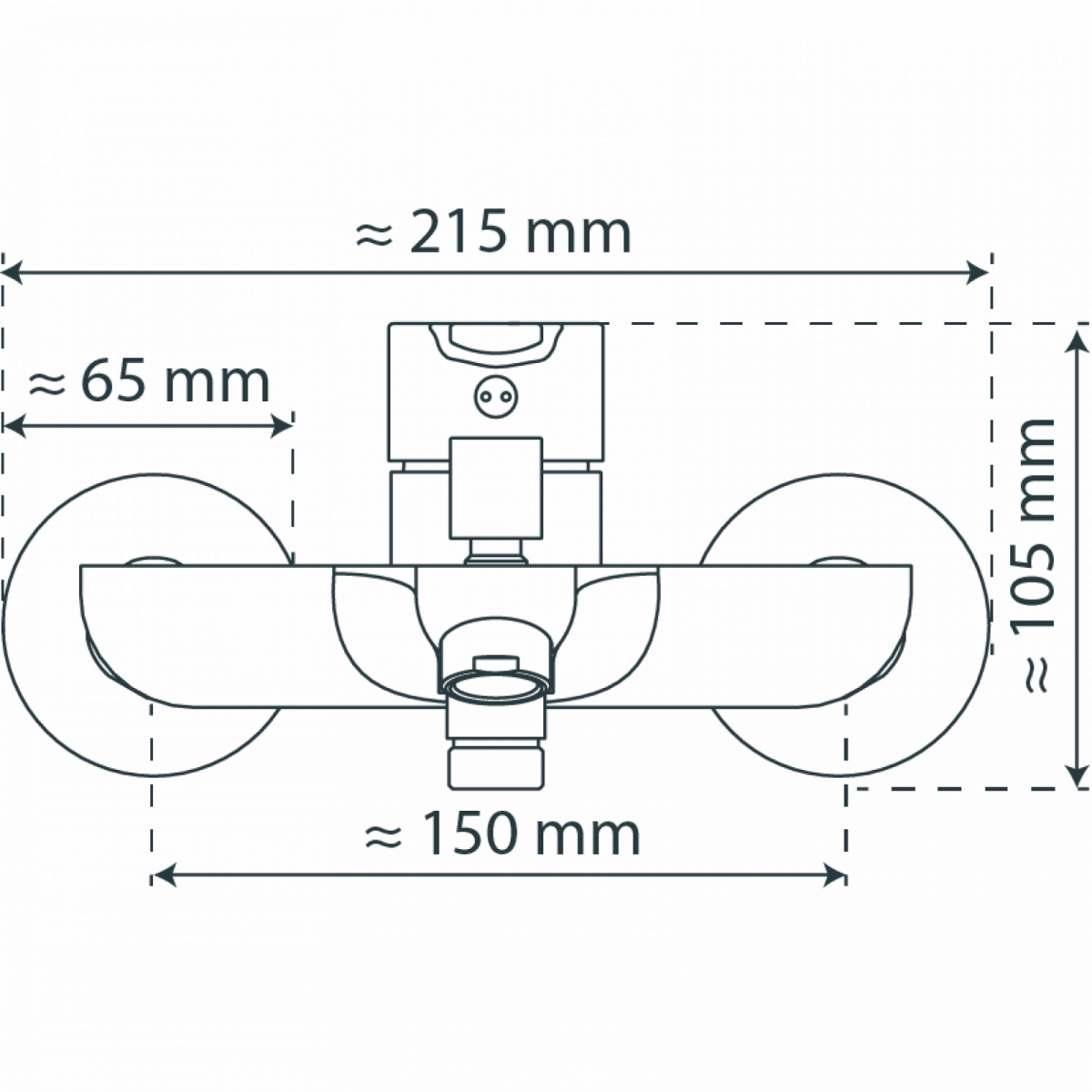DENVER Wannenfüllarmatur, Schwarz matt