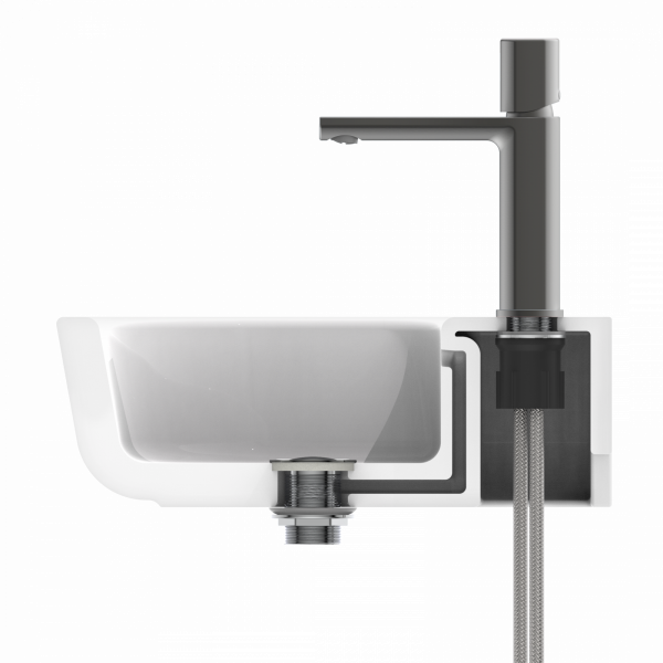 NEW YORK Waschtischarmatur, Graphit matt