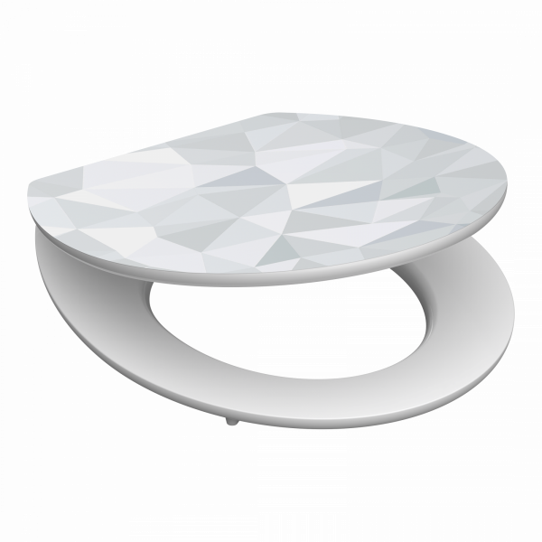 MDF High Gloss WC-Sitz DIAMOND, mit Absenkautomatik