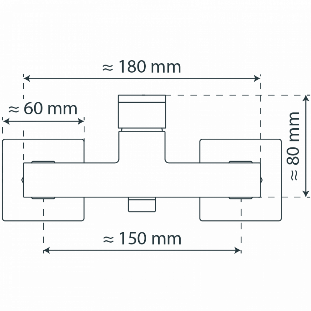 TOKYO II Duscharmatur, Chrom