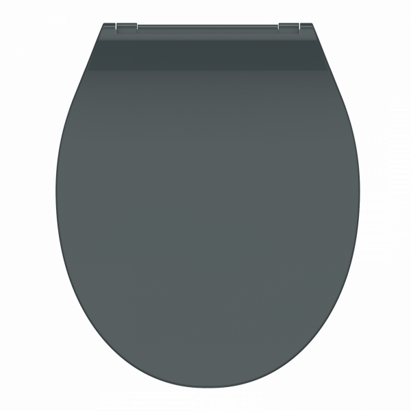 Duroplast WC-Sitz SLIM Anthrazit, mit Absenkautomatik und Schnellverschluss