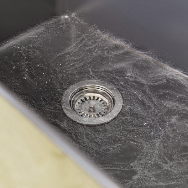 KS Korbventil mit Bowdenzug,1 1/2" AG, Edelstahl Ventilkelch und Sieb Ø114 mm, mit Überlaufanschluss"