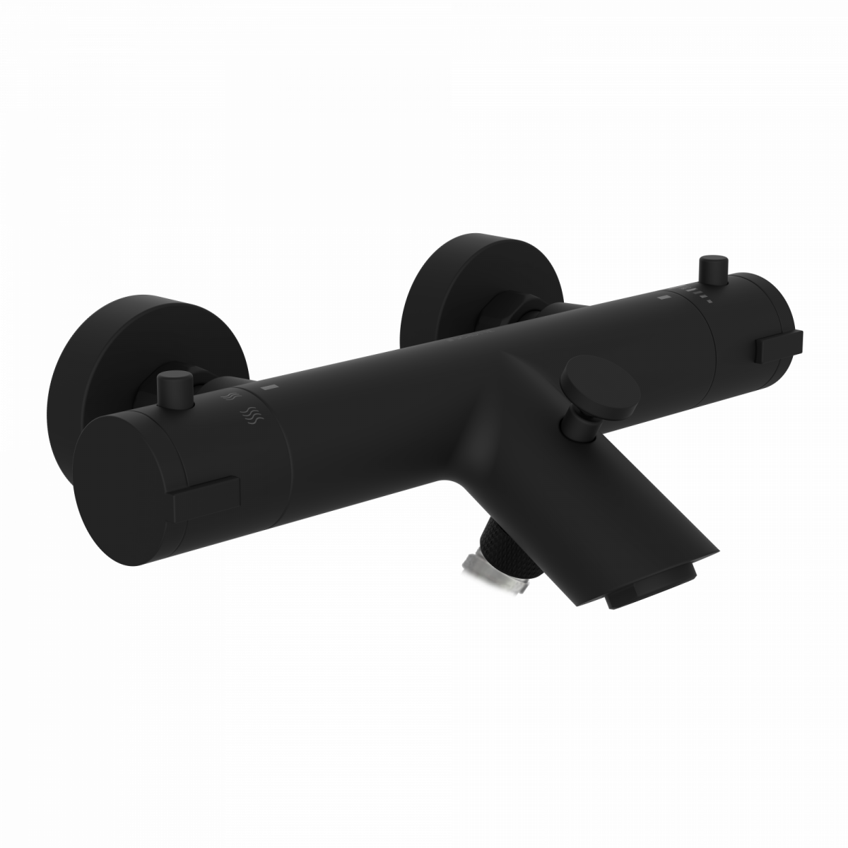 LONDON Thermostat Wannenfüllarmatur, Schwarz