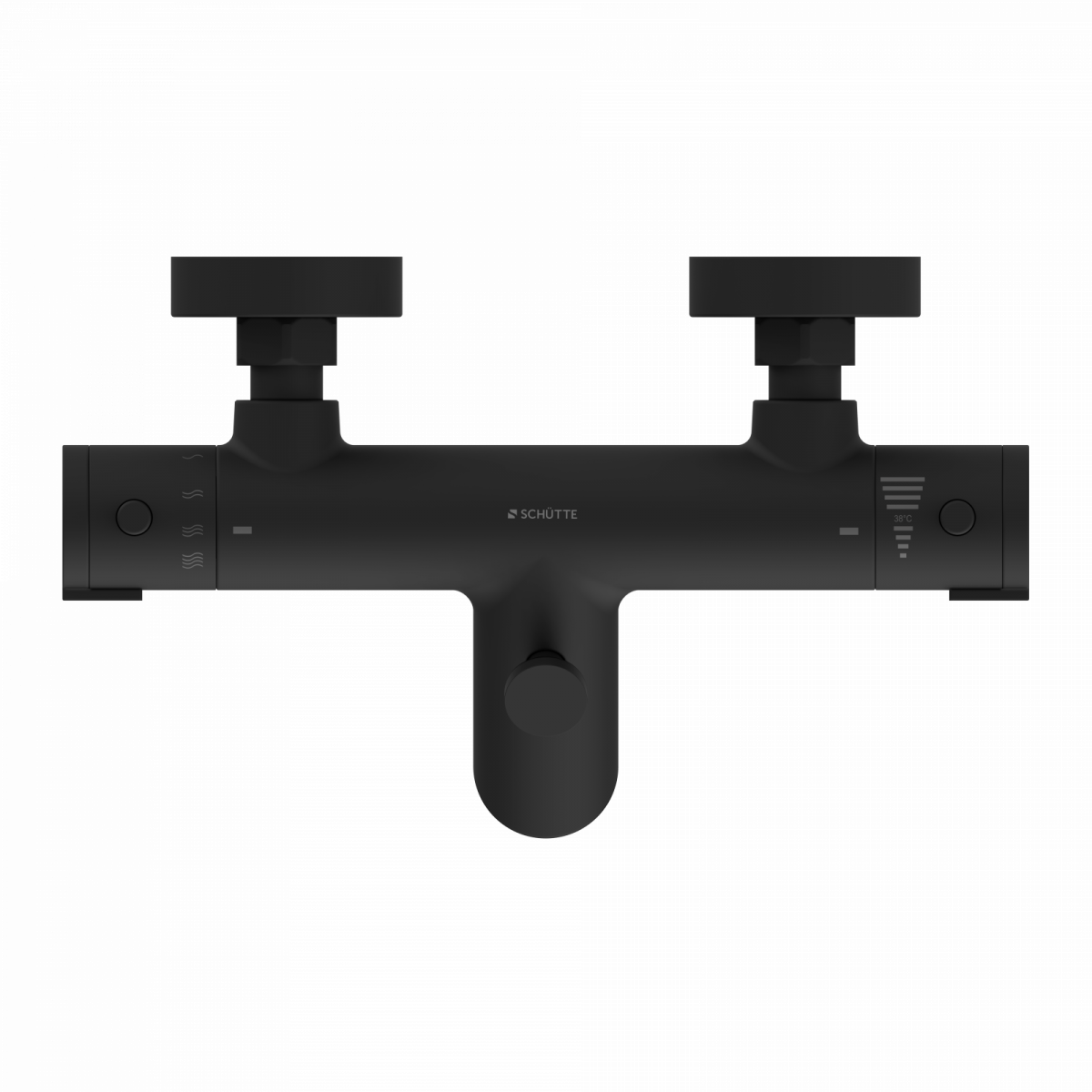 LONDON Thermostat Wannenfüllarmatur, Schwarz