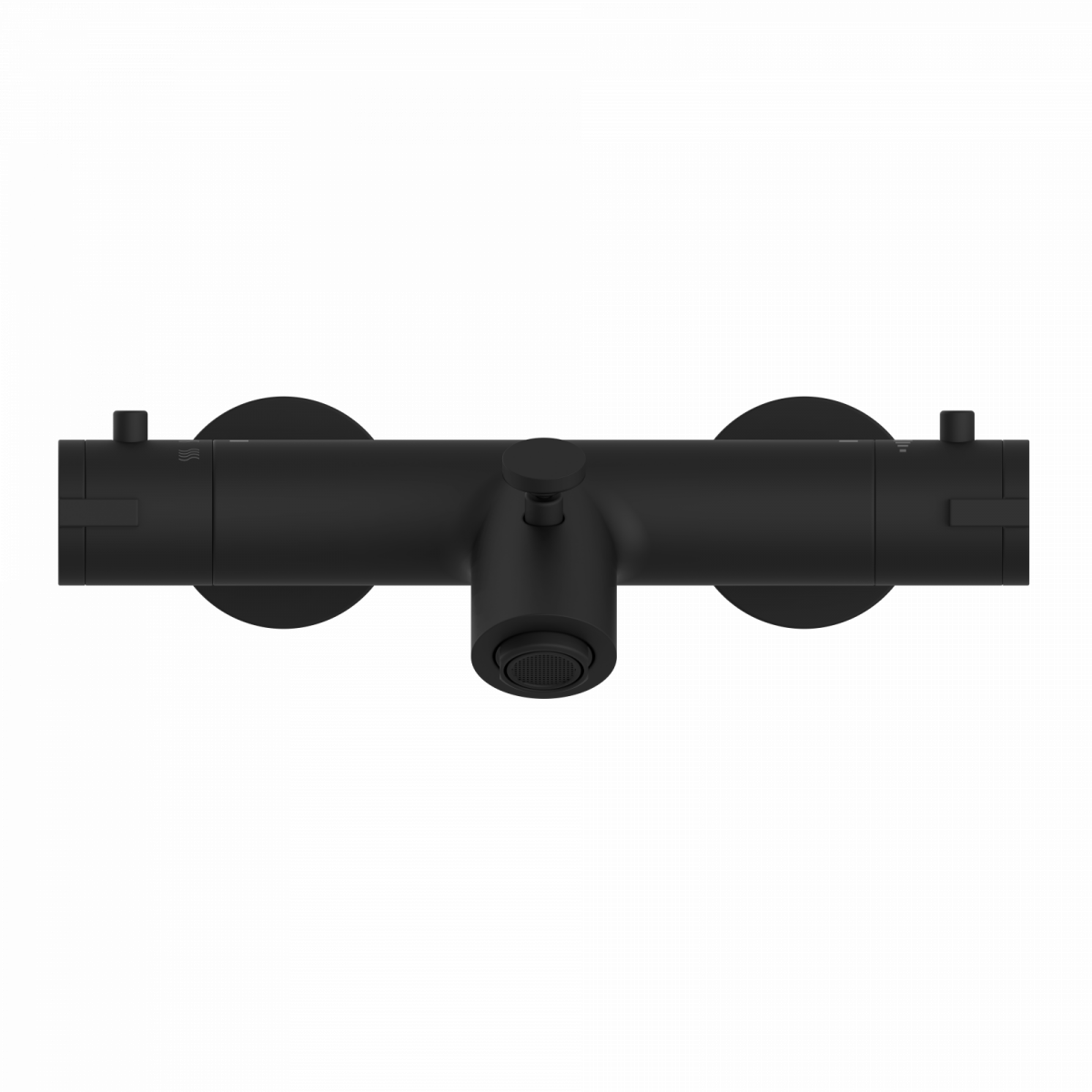 LONDON Thermostat Wannenfüllarmatur, Schwarz