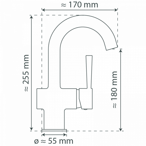CORNWALL Waschtischarmatur, Schwarz matt