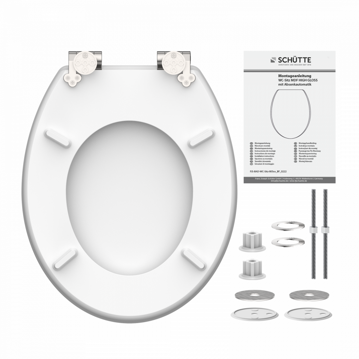 MDF High Gloss WC-Sitz POLAR LIGHTS, mit Absenkautomatik
