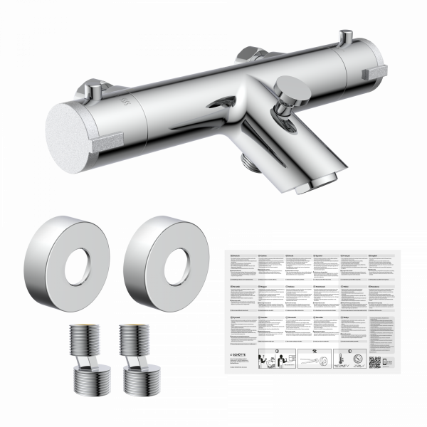 LONDON Thermostat Wannenfüllarmatur, Chrom