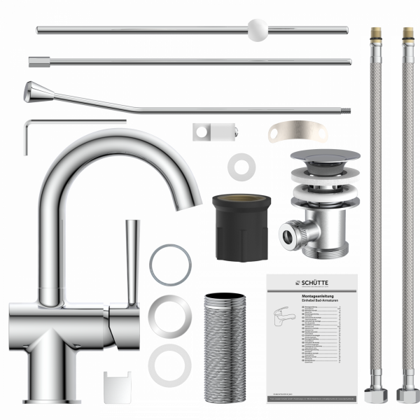 CORNWALL Waschtischarmatur, Rundbogen, Chrom