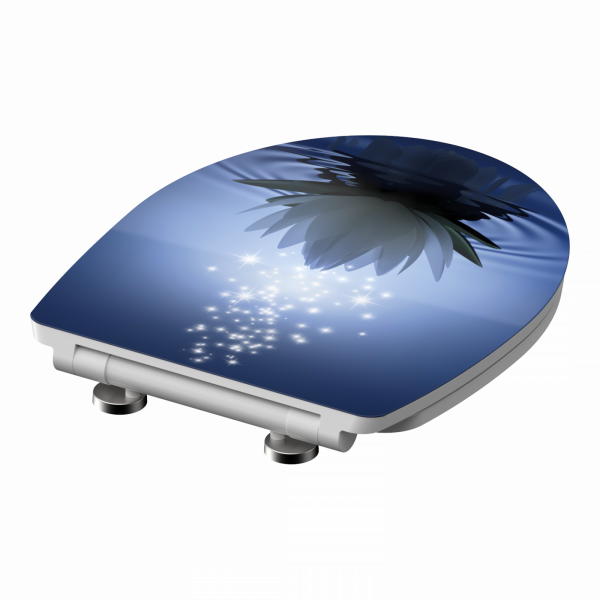 Duroplast High Gloss WC-Sitz WATER LILY, mit Absenkautomatik und Schnellverschluss