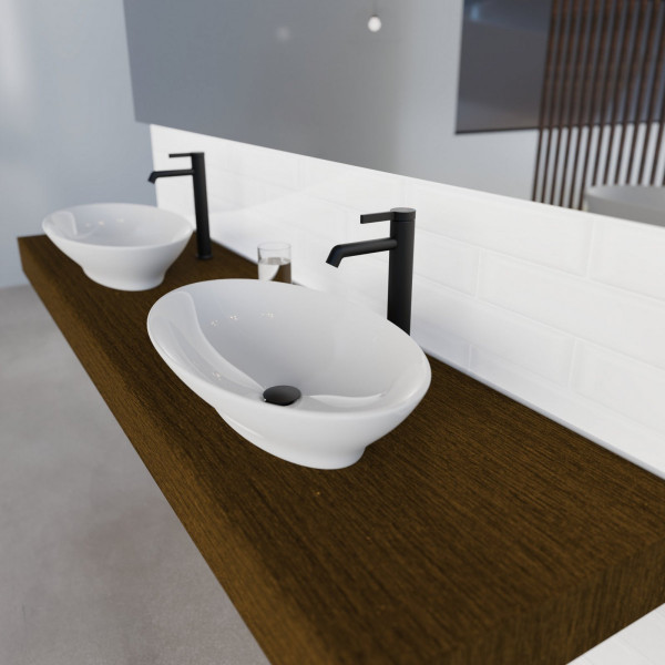 WT 11 XL in Schwarz, Waschtischarmatur für Aufsatzwaschbecken