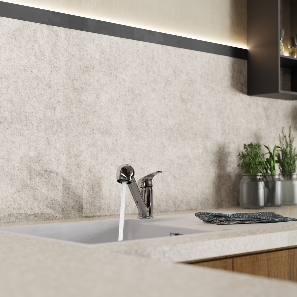 WK 7 in Chrom, Küchenarmatur mit herausziehbarer Brause