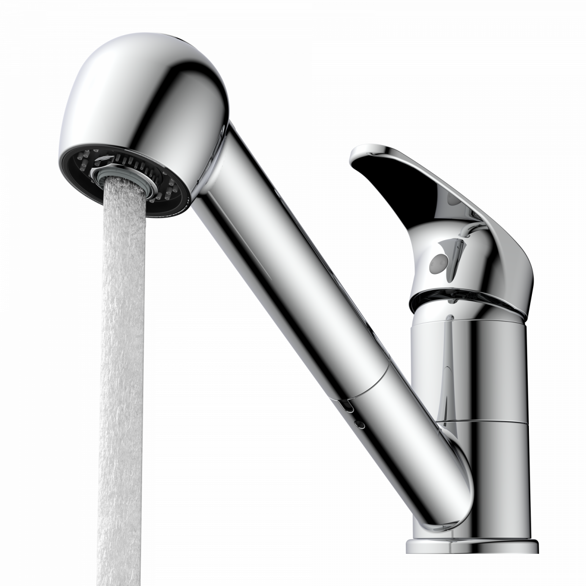 WK 7 in Chrom, Küchenarmatur mit herausziehbarer Brause