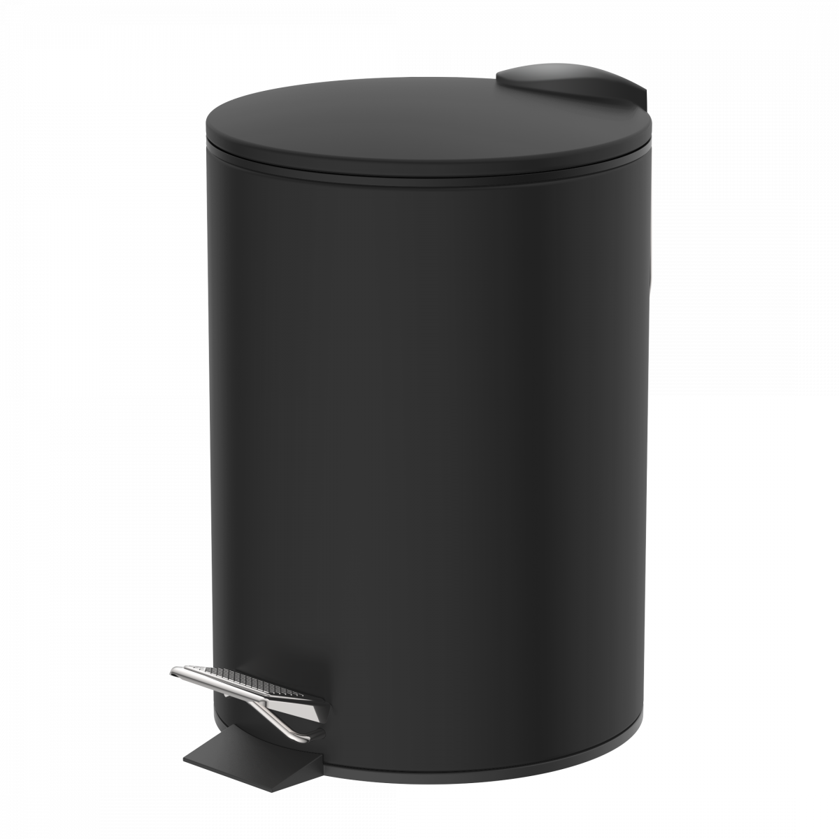 Kosmetik-Treteimer, M&uuml;lleimer 3 l, Edelstahl mit Absenkautomatik, Schwarz