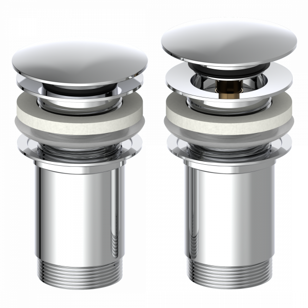 Ablaufgarnitur Chrom E1 mit &Uuml;berlauf | instmaier