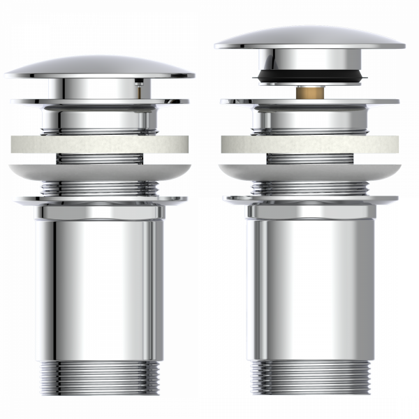 Ablaufgarnitur Chrom E1 mit &Uuml;berlauf | instmaier