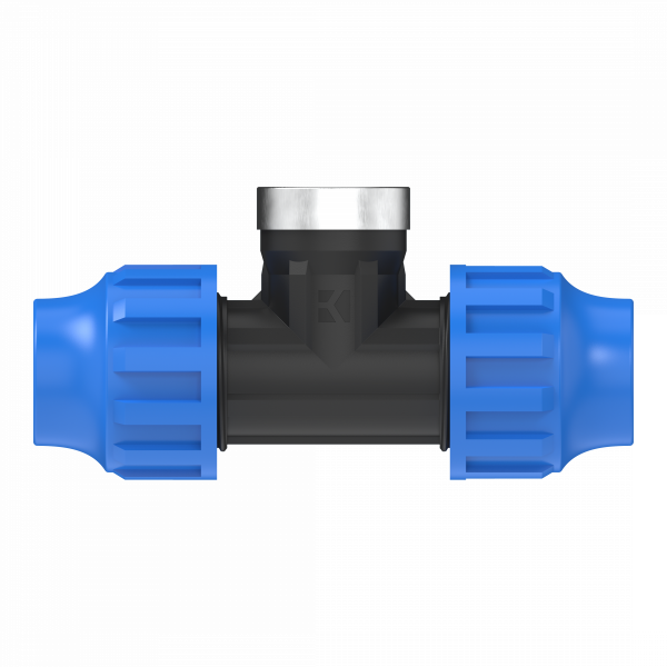 T-St&uuml;ck, 32 mm auf 3/4", Klemmfitting f&uuml;r HDPE"