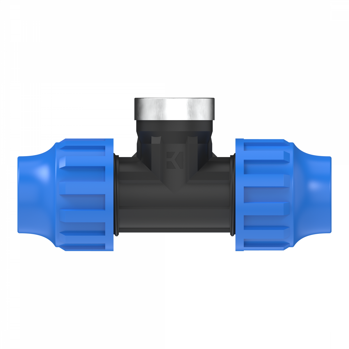 T-Stück, 32 mm auf 3/4", Klemmfitting für HDPE"