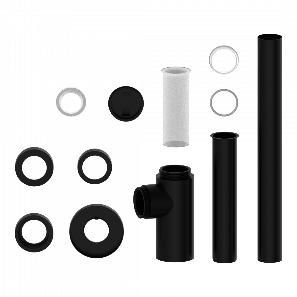 Design-Flaschensiphon, Schwarz, 1 1/4" x 32 mm"