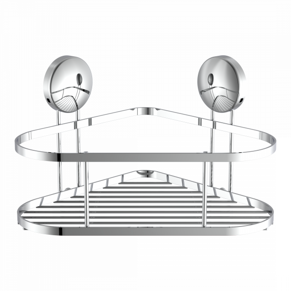 Duschablage, chrom, eckig, zum Kleben oder Schrauben