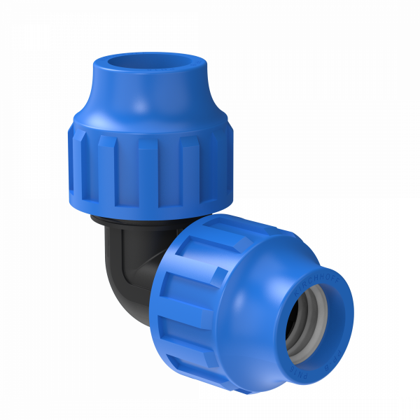 Fitting Winkel, 25 mm, Klemmfitting für HDPE