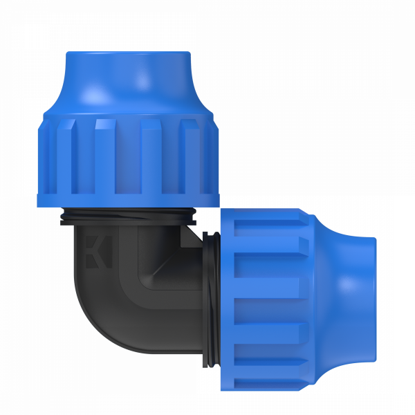 Fitting Winkel, 25 mm, Klemmfitting f&uuml;r HDPE