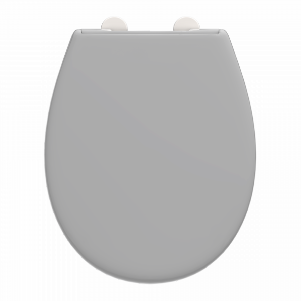 WC-Sitz Alma Made in Germany, in Grau mit Absenkautomatik und Schnellverschluss, O-Form