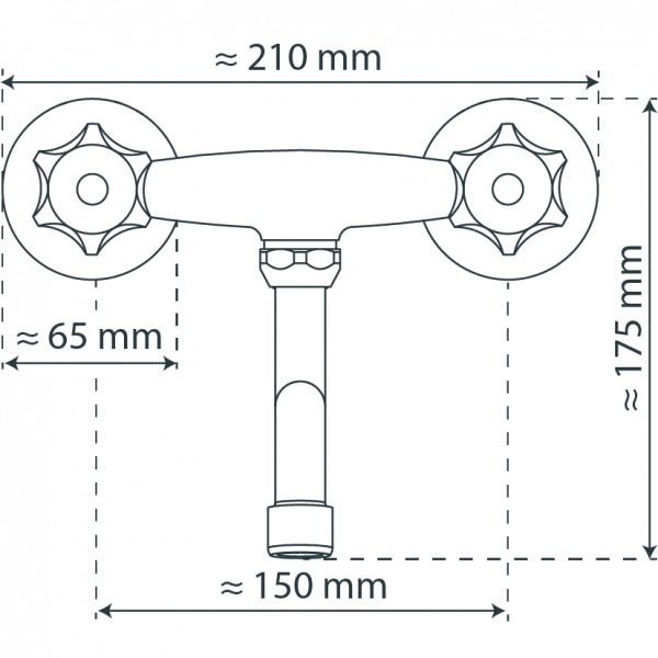 BRILLANT Wand-Sp&uuml;ltischarmatur, Chrom