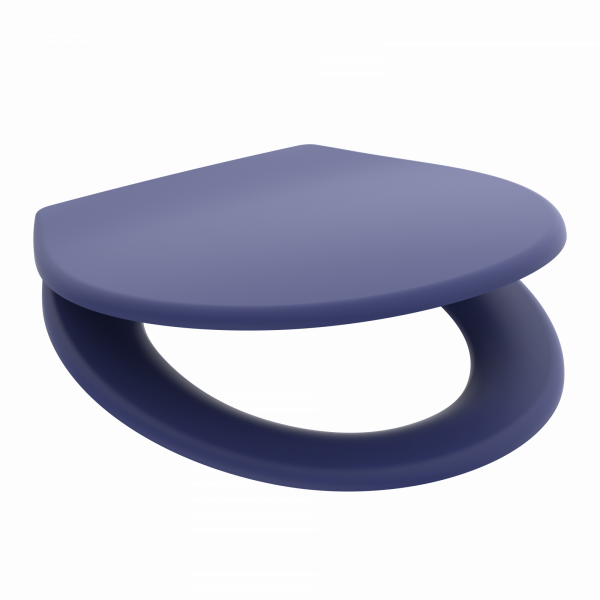 WC-Sitz Helma, in Indigo mit Absenkautomatik und Schnellverschluss, O-Form