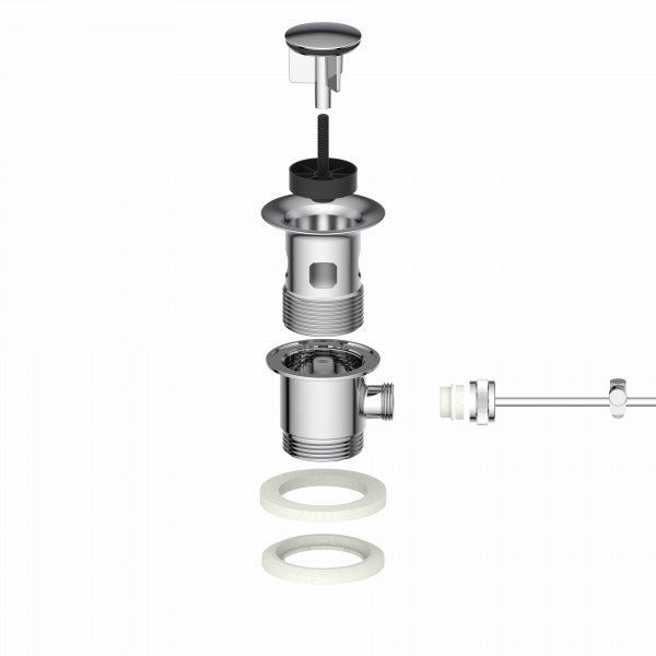 Exzentergarnitur, Chrom, 1 1/4