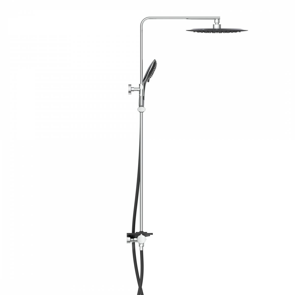 Überkopf-Brauseset GRANDE VITA, Schwarz