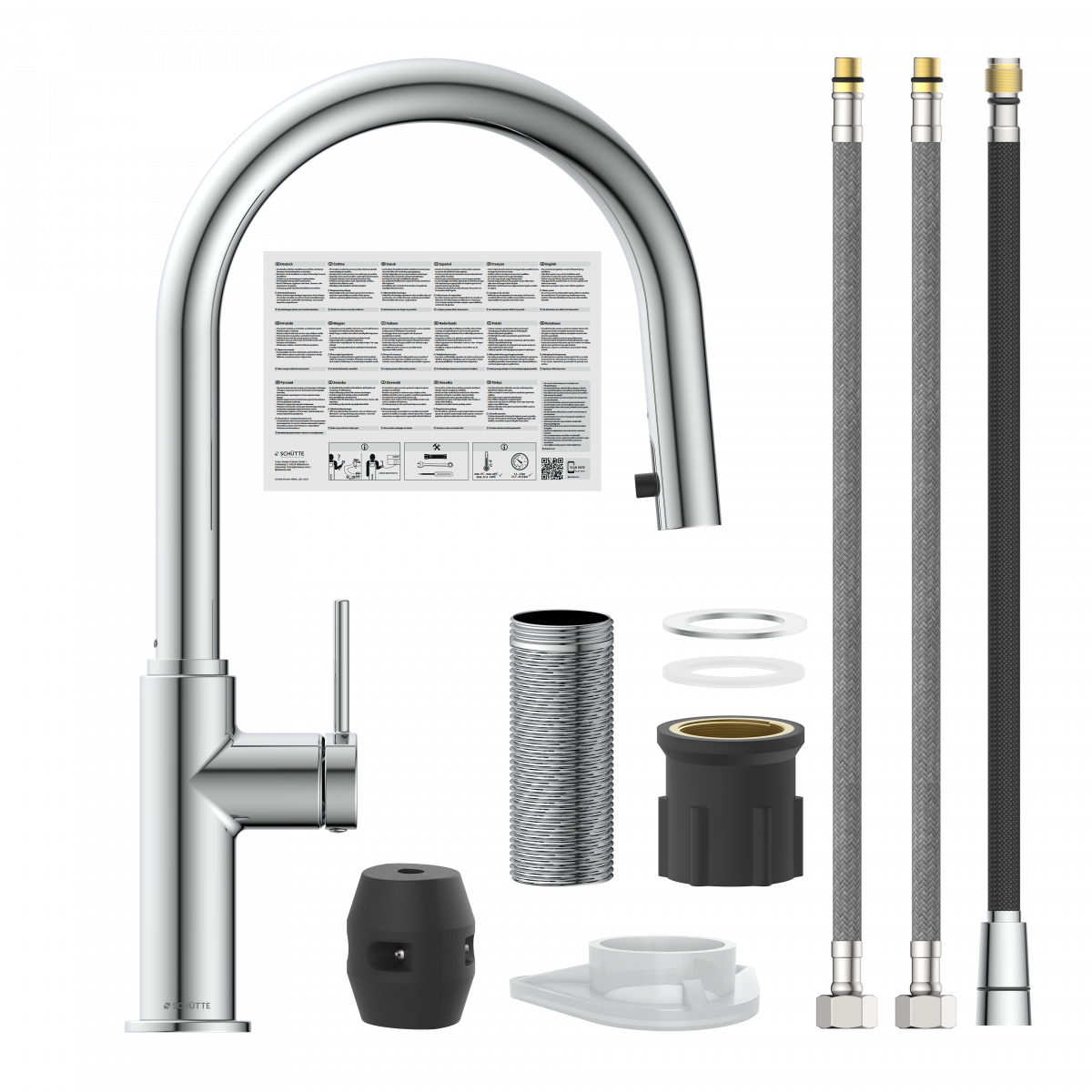 BLACKPOOL Spültischarmatur, Chrom, mit herausziehbarem Auslauf