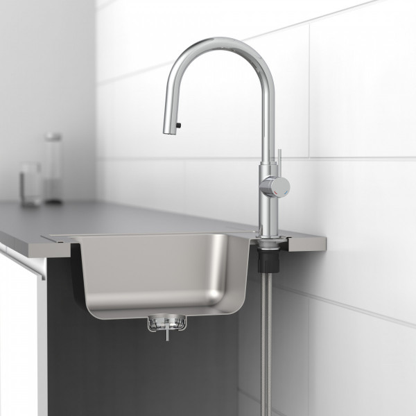 BLACKPOOL Spültischarmatur, Chrom, mit herausziehbarem Auslauf