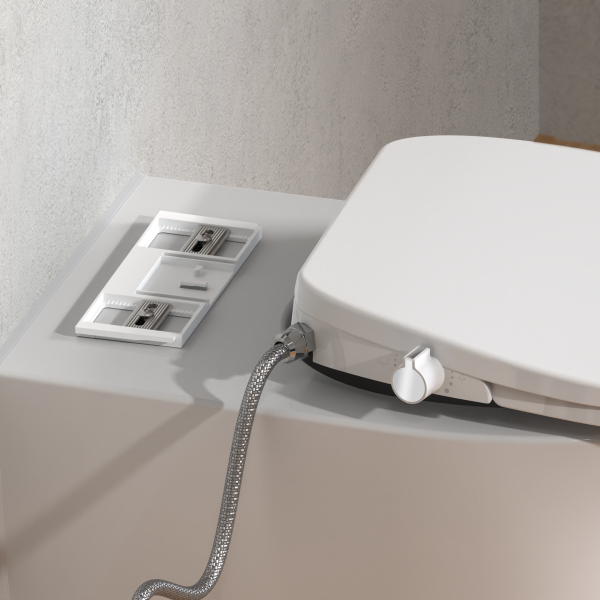 Dusch WC-Aufsatz, mit Absenkautomatik und Schnellverschluss