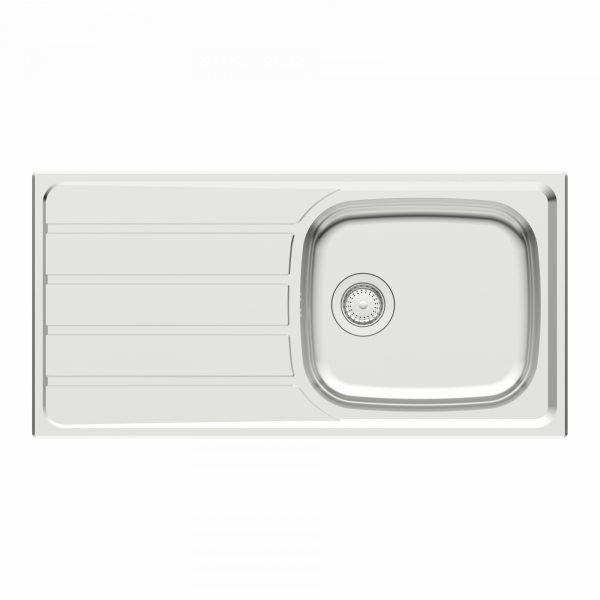 Edelstahlsp&uuml;le Katharina, mit Abtropffl&auml;che und 1 Becken, 100 x 50 cm