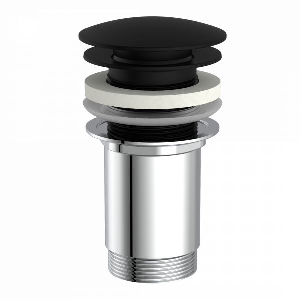 Ablaufventil ohne Überlauf E4, Schwarz