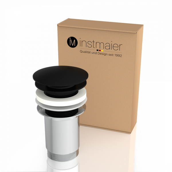 Ablaufventil ohne &Uuml;berlauf E4, Schwarz