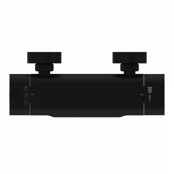 Badewannenarmatur CARNEO, Sicherheitssperre bei 38°C, Schwarz matt