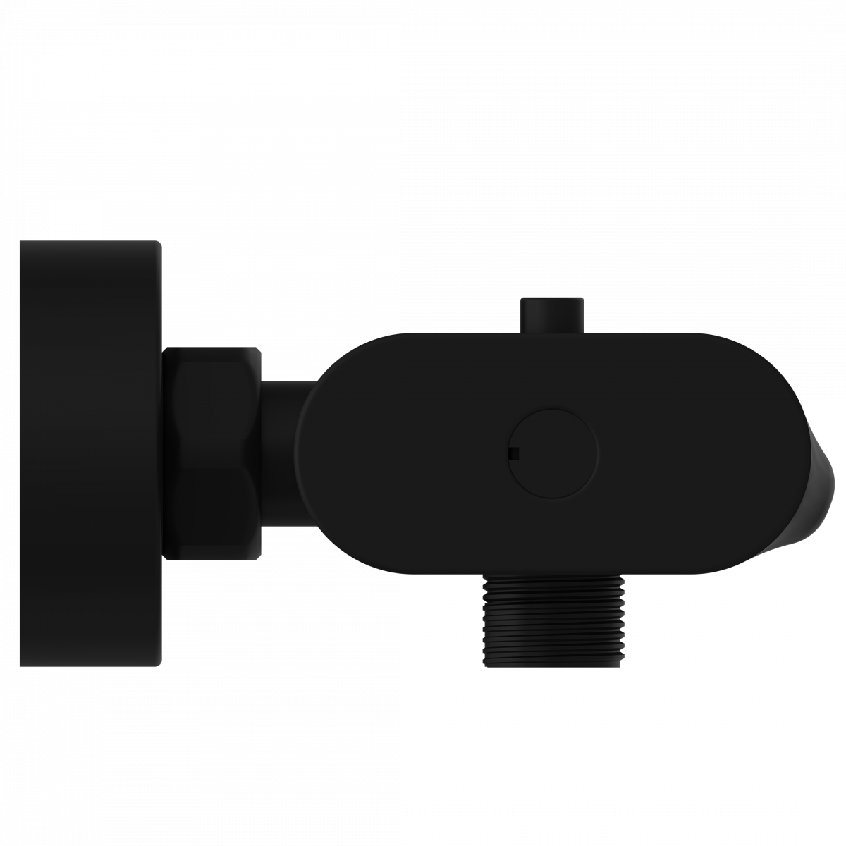 Badewannenarmatur CARNEO, Sicherheitssperre bei 38°C, Schwarz matt