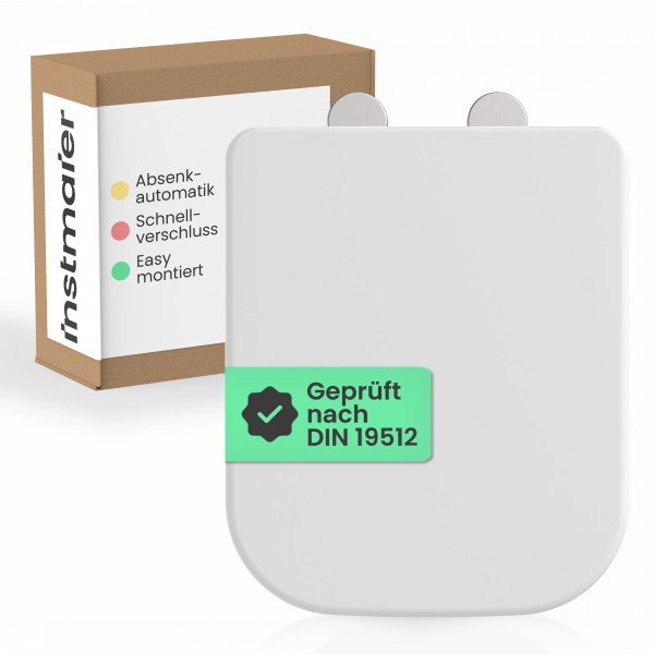 WC-Sitz Helma, in Wei&szlig; mit Absenkautomatik und Schnellverschluss, E-Form