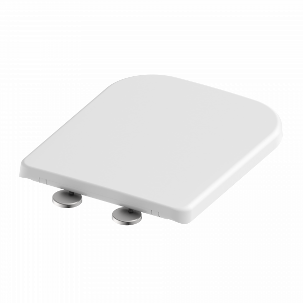 WC-Sitz Helma, in Wei&szlig; mit Absenkautomatik und Schnellverschluss, E-Form