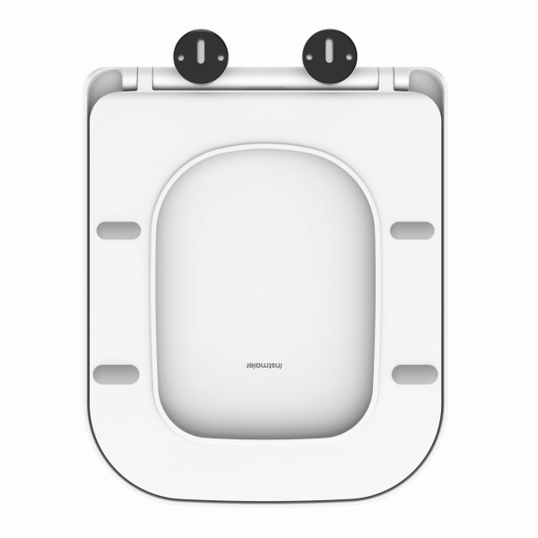 WC-Sitz Helma, in Wei&szlig; mit Absenkautomatik und Schnellverschluss, E-Form