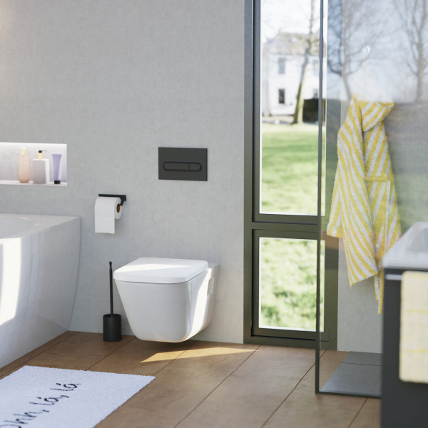 WC-Sitz Helma, in Wei&szlig; mit Absenkautomatik und Schnellverschluss, E-Form