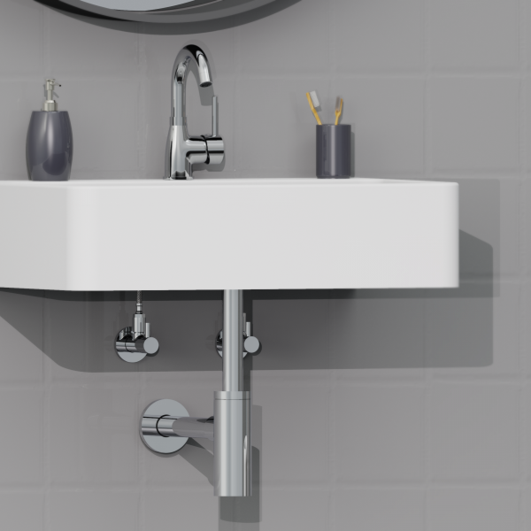 Design-Flaschensiphon, Chrom, 1 1/4" x 32 mm"