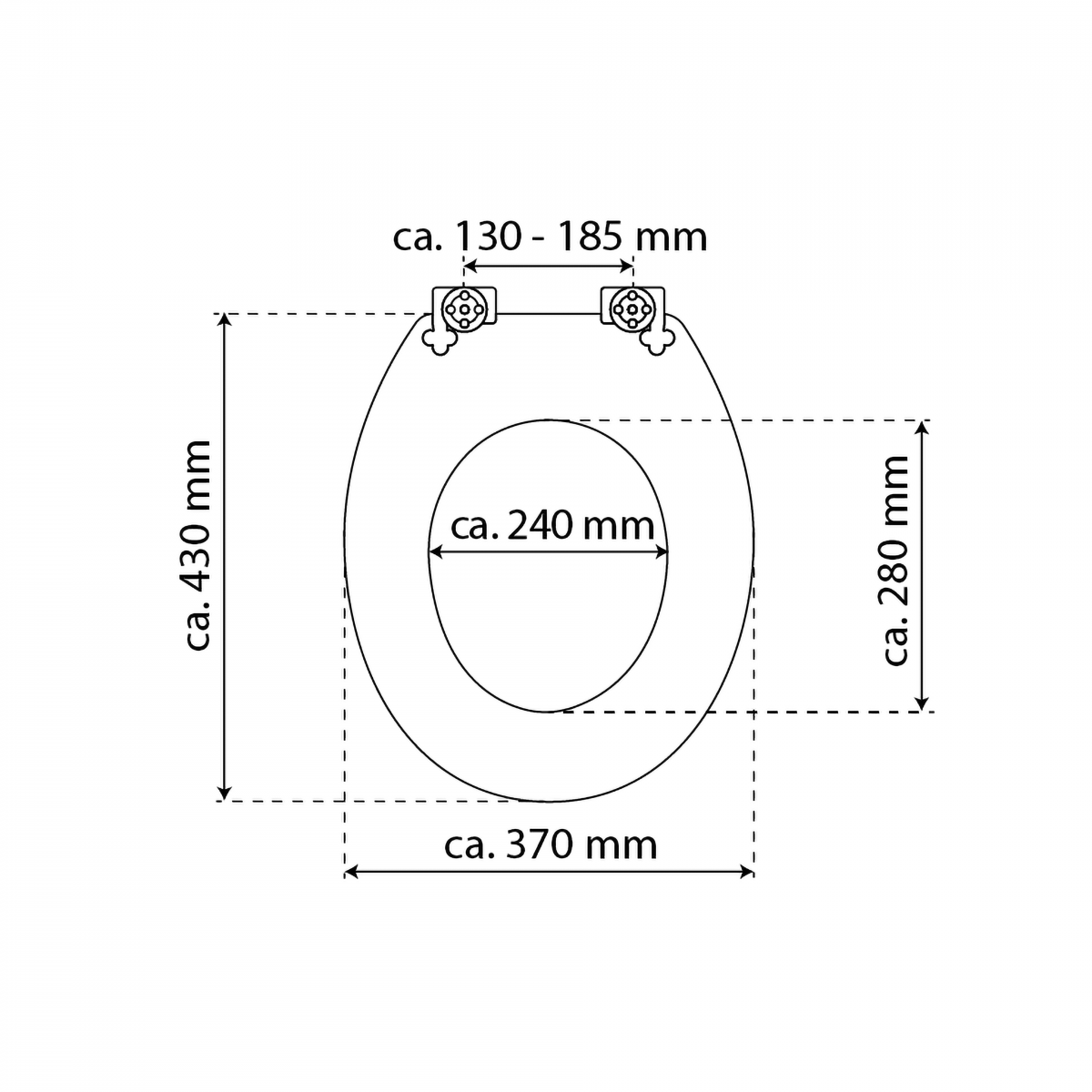 MDF WC Sitz mit Nussbaum-Holzmotiv, mit FSC-Zertifizierung