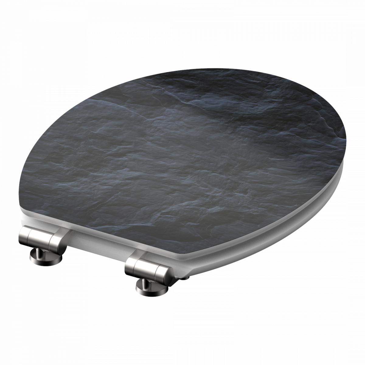 MDF High Gloss WC-Sitz BLACK STONE, mit Absenkautomatik