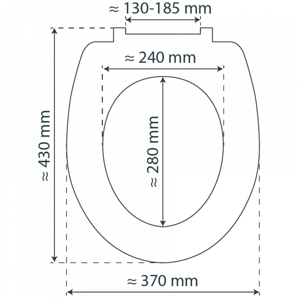 MDF High Gloss WC-Sitz BLACK STONE, mit Absenkautomatik