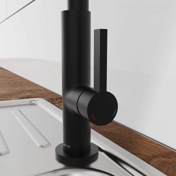 MIAMI Spiralfeder Sp&uuml;ltischarmatur, Chrom/Schwarz matt